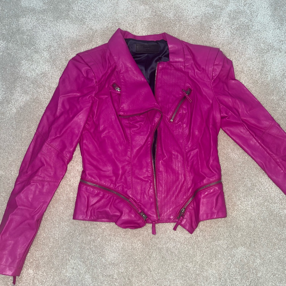 Hot Pink Blank NYC Moto Jacket